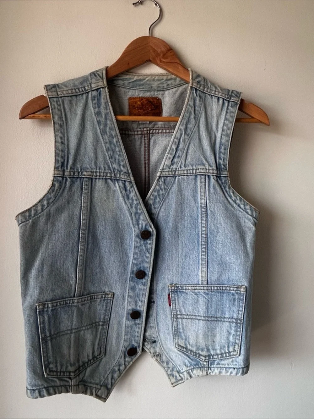 Big John Vintage Men’s Denim Vest Size 40in/ 101.5cm Chest - Picture 1 of 16